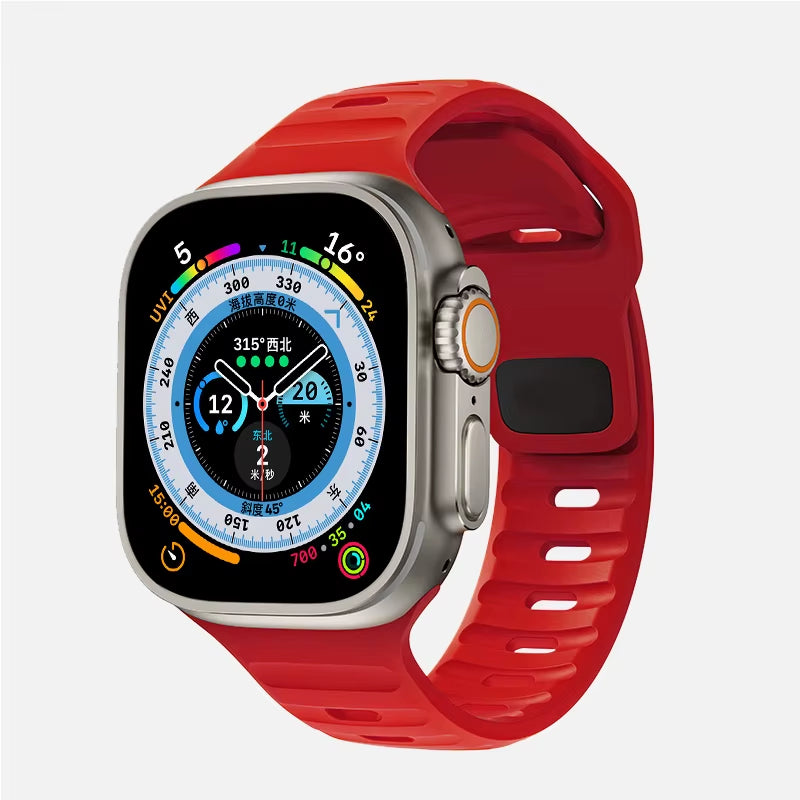 Strap for  Watch Band 49Mm 44Mm 45Mm 41Mm 40Mm 42Mm 38Mm Soft Silicone Sport Bracelet Iwatch Serise 8 7 SE 6 5 9 Ultra 49Mm