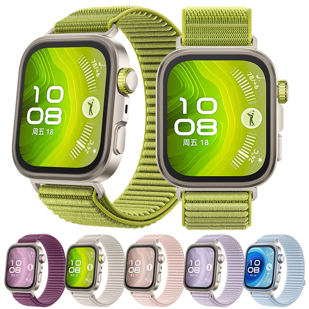 Field Nylon Loop Strap for  Watch Fit 4 Pro Woven Sports Smartwatch Wristband for  Watch Fit 3/4 Bracelet Watchband