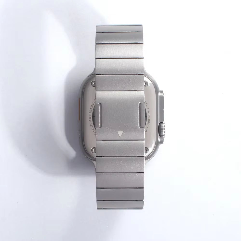Luxury Stainless Steel Strap for  Watch Band Ultra 49Mm 45Mm 44Mm 42Mm Titanium Color Magnetic Bracelet for Iwatch 8 7 6 5